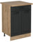 Vicco Küchenunterschrank R-Line, Anthrazit Landhaus, 60 cm mit Schublade, AP Eiche