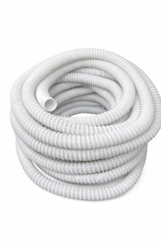 Tubo Scarico Condensa per Climatizzatori, 10 mt, Ø 16mm Interno Ø 20mm Esterno, Bianco, PVC Trasparente Flessibile, Alta Resistenza