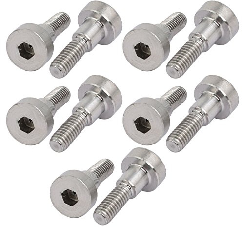 Sourcingmap 10pcs 304 Stainless Steel Hex Socket Shoulder Bolt 5mm Shoulder Dia 5mm Shoulder Length M4 Thread