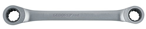 GEDORE Red Double Ring Ratchet Wrench Straight Shape, Metric Spanner Size 16 x 18 mm