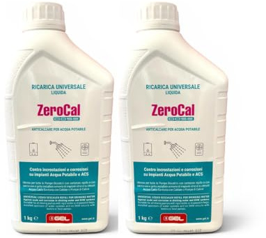 2 boîtes de 1 flacon de 1000 ml chacune de ZEROCAL recharge pour doseur gel (2 litres au total)