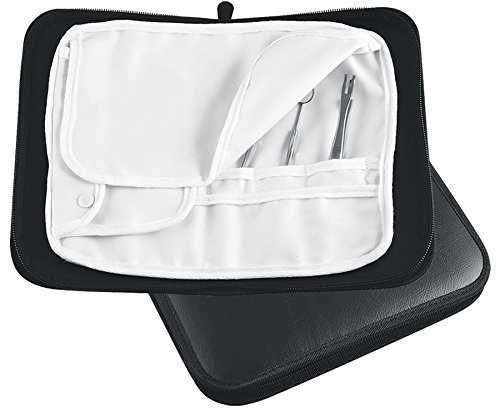 Fußpflege Etui - Podologie Aufbewahrungs Tasche Leer- Instrumententasche mit Inlett Fußpflegetasche-Maniküre&Pediküre Kosmetik Instrumente Tasche