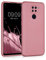kwmobile Case kompatibel mit Xiaomi Redmi Note 9 Hülle - Schutzhülle aus Silikon metallisch schimmernd - Handyhülle Metallic Rosegold