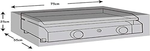 WERKA PRO Housse de Protection pour plancha à gaz 75 x 55 x 25 cm 75 x 55 x 25 cm