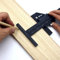 Fafeicy 11,8in / 30cm Holzbearbeitung T Lineal, Aluminiumlegierung Holzschneider Maßnahme Scribing Lineal mit 0,05 mm Präzision, Integriertes Verriegelungsgerät, für die Werkstatt, Heimwerker