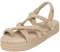 MIAOZHANG Sandales Femmes Plat Lin Corde Plate-Forme Femme Bout Ouvert Chaussures sans Lacet,Beige,EU 39