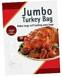 Vsorce4u 4 Bags Jumbo Turkey Roasting Bags Oven Microwave Cooking Bags Extra Large Self Basting Oven Bags (55 x 60cm)