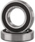 XIKE 2 pcs 6007-2RS Ball Bearings 35x62x14mm Bearing Steel and Double Rubber Seals, 6007RS Deep Groove Ball Bearing with Shields