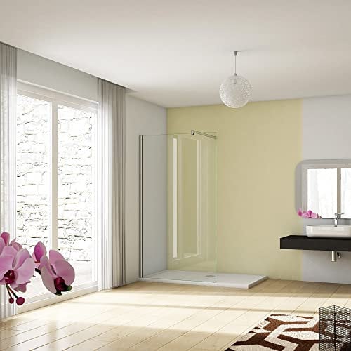 Ducha Casa 70x185cm Mampara de ducha frontal 1 hoja sin marco exterior, 6mm cristal templado antical, barra 90cm