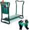 Crystals Garden Kneeler with Handles - Kneeler for Gardening + Tool Bag, Green (Gardening Kneeler)