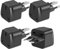 LUKELI 4 Pack UK to BRAZIL Plug Adapter Travel Plug to Brazil UK to Brazilian 3 pin plug Converter Power Adapter for BRAZIL and PARTS of South Africa (Black 4 Pack)