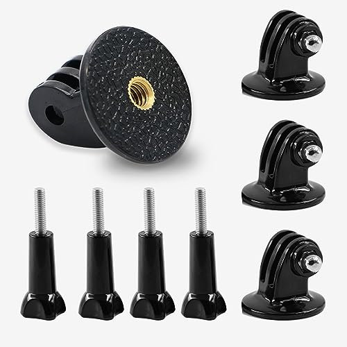 SNSYGN Tripod Mount Adapter for GoPro, Action Camera Monopod Mount Compatible with HD Hero and Hero 1/2/3/4 with 1/4 Screw Camera Mount Compatible Thumbscrew (Black)