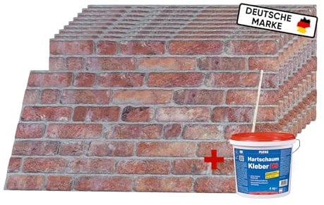 Wandpaneele Steinoptik - 3D Effekt - Wandverkleidung Steinoptik für Küche, Wohnzimmer, Innen- und Außenbereich - Steinoptik Styropor - 3D Wandpaneele - Akustikpaneele I ST102 |