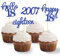 24 Pcs Glitter 18th Birthday Cupcake Toppers for Celebrating 18th Birthday Party Decorations for Eighteen Years Old Birthday Party Supplies (Blue)