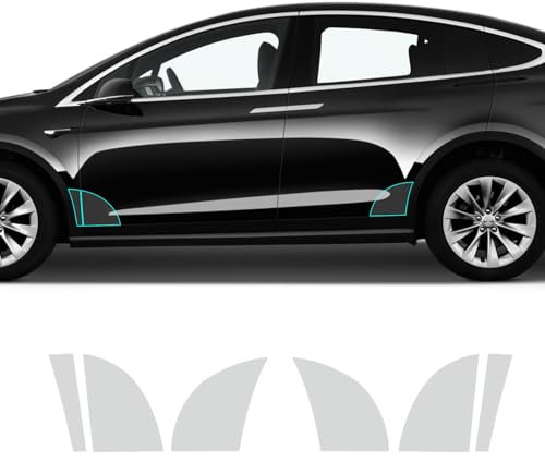 FDAIUN Pre-Cut TPU PPF Paint Protection Film for Tesla Model X 2024 2016-2023 Film Protective Film Transparent Accessories (Front and Rear Door Corners Pack of 6)