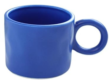 ouynngjing Ceramic Mug Solid Colour Milk Cup Creative Coffee Cup Simple Office Ceramic Drinking Cups (Blue Big Ear Mug 465m)