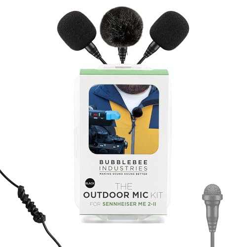 Bubblebee Industries Microphone Windscreen for Lavalier/Lapel Microphones - Reduce Wind Noise & Clothing Rustle - Mic Kit - Windscreen Muff Wind Cover for SENNHEISER ME 2-II Mic