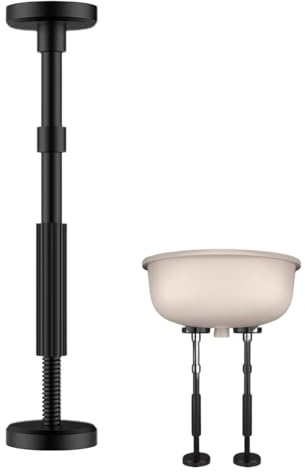 Nuyhadds Barre de support de meuble - Barre de renfort de support pour pieds de bureau - Barres de support télescopiques réglables pour lit de table - Protection anti-basculement pour éviter les