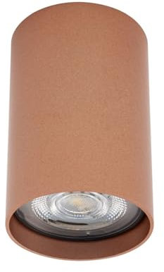 Licht-Erlebnisse Einbaustrahler Stahl in Kupfer Küche Badezimmer B:5,5 cm GU10 bis 10 W akzentuiert Zylinder klein wohnlich elegant runder Einbauspot Flur CRISETT