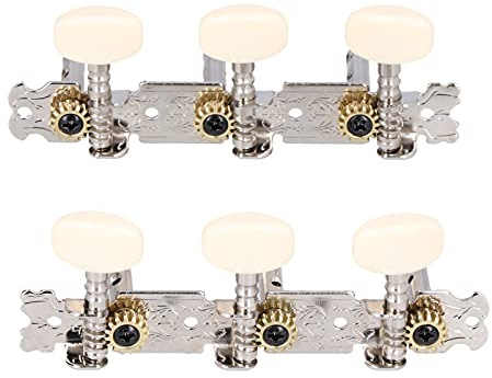 Gitarren-Stimmwirbel, 3L 3R Gitarren-Stimmwirbel, Schlüsselmechaniken, Mechaniken, Saitenwirbel-Teile mit Doppellöchern für Akustische Folk-Klassikgitarren