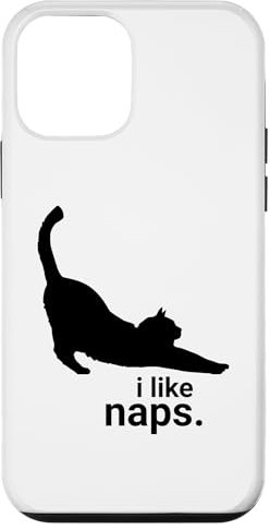 Hülle für iPhone 12 mini Lustige Katze I Like Nickerchen niedliche Kätzchen-Silhouette