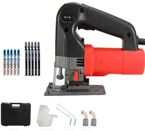 THYXGS 220V 750W Electric Curved Saw, JigSaw, 6 Variale Speed Electrical Saw Curve Chainsaw with Box and Saw Blade, Woodworking Power Tool, for Woodworking