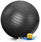 Ballon d'équilibre pour yoga et pilates, équipement de fitness à domicile, pour femmes enceintes, exercice de rééducation, yoga, gym (noir, 65 cm)