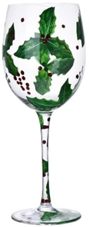 Verres à vin de Noël – Ensemble de verres à vin décoratifs, verres à pied de Noël | Fêtes de verrerie de Noël élégantes, verres de Noël à vin rouge avec aiguilles de pin et arbre de Noël pour les amat