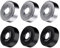 6 x Rosette Shower Fitting Cover Rosette Black Cover Rosette Including Threaded Rosette Fitting Cover Ideal Wall Cover for Bathroom and Heating for Bathroom Shower Tap Radiator (20 mm)