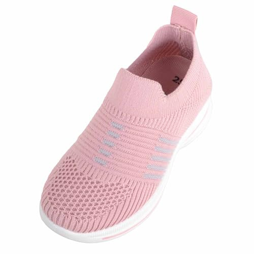 ABSOLUTE FOOTWEAR Childrens Kids Infants Easy Slip On Lightweight Knitted Leisure Trainers Sneakers