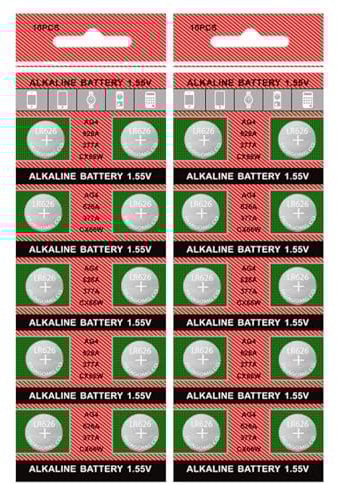 Multipacks Of 20/10 AG4 377 LR626 Watch Battery Alkaline Button Cell Batteries Button Batteries For Toy & Timepieces
