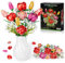 Juego de construcción de bloques de construcción, Botanicals Rosas y Tulipanes - Ramo de 13 piezas de bloques de construcción con flores, como regalo de San Valentín, Día de la Madre o Cumpleaños