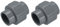 QUARKZMAN 2 Pcs 1 Raccord Union PVC pour Tuyau (Embout x Embout) Raccord Union PVC À Glissement Schedule 40, Joint Torique EPDM, Gris