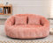 LIFEISLE Sitzsack Sofa 2 Sitzer Couch aus zerkleinerten Schwamm, Loungesesse, Bean Bag Sessel Wohnzimmer Schlafzimmer Gästezimmer Kinderzimmer Rosa