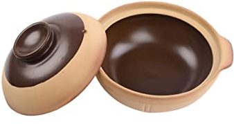 BESTYASH Cazuela de Cerámica para Guisos Olla para Sopa con Superficie Esmaltada Lisa Calentamiento Rápido y Limpieza Fácil