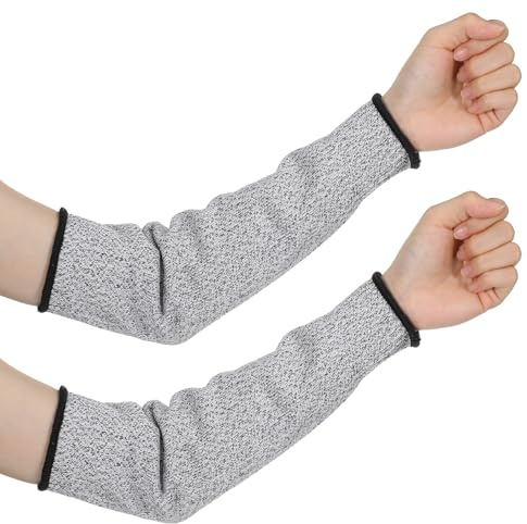 Matwsec 2 Pcs Soft Arm Protectors for Thin Skin and Bruising, Cut Resistant Sleeves, Safety Arm Sleeves, Arm Guards for Biting Autism Gardening Kitchen Farm Work (Straight)