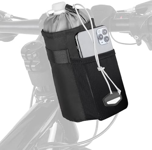 Menibeuty Fahrrad Flaschentasche, Pouch Bag Fahrradlenkertasche, Getränkehalter Fahrrad Fahrradflaschenhalterung Getränkehalter lsoliert Wasserflaschenhalter Trinkflaschenhalter am Flaschentasche