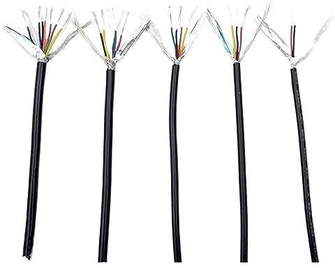 DQZRTUECA UL2464 Multicore Shielded Signal Control Cable 22AWG 2-8 Cores 2-10m(3cores,10meter)