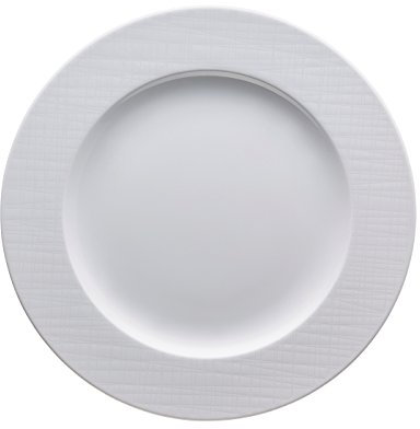 Mesh weiss Fahnenteller flach 28 cm