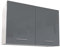 BERLIOZ CREATIONS PRIMA PG8HPG Hängeschrank für Küche, 2 Dekortüren in glänzendem Grau, 80 x 33,3 x 55,4 cm, 100 Prozent französische Herstellung