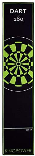 Kingpower Dartteppich mit Abwurflinie, Dart Zubehör mit Motiv, Dartmatte mit Oche, pflegeleichter Teppich rutschfest, Auswahl:Design 11-290 x 60 cm