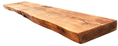 Chill House Oak Floating Shelf Reclaimed Wood Shelf Rustic NaturalOak 160cm – Solid Wood Shelves Mantel Radiator Wooden Fireplace Plank Wall Mount Decor Rustic Living Room Kitchen Bedroom Use