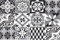 ID MAT Carreaux de Ciment Tapis Paillasson, Polyamide, Noir/Blanc, 40x60 cm