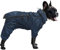 MOREZI Hunderegenmantel, hoher Kragen wasserdicht, Regenmantel-Set mit Reflexstreifen und Reißverschlüssen, für alle Hundetypen geeignet-Navy blau-XXXL