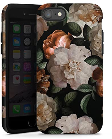 Coque Compatible avec Apple iPhone 7 Coque renforcée Coque Antichoc Fleur Papier Peint Roses