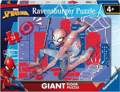 Ravensburger Kinderpuzzle 03088 - Der Superheld Spiderman - Bodenpuzzle mit 24 großen Puzzleteilen, für kleine Spiderman-Fans ab 3 Jahren