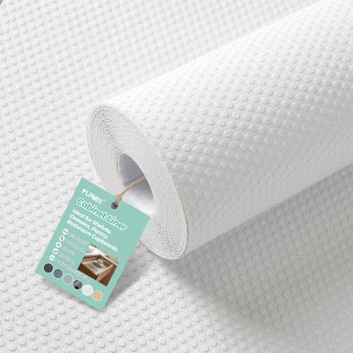 FLPMIX Cabinet Shelf Liner White: Waterproof EVA Drawer Paper