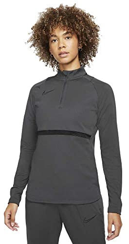 NIKE Dri-fit Academy Long Sleeve T-Shirt, Women's, Womens, Long-Sleeved t-Shirt, CV2653-060, Anthracite/Black/Black/Black, M