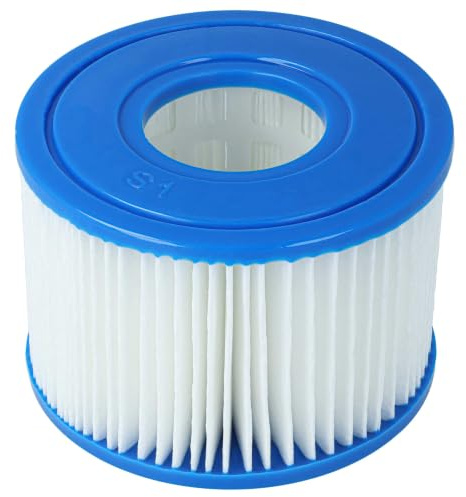 vhbw Filterkartusche Typ S1 kompatibel mit Intex PureSpa 28403E Pool - Ersatzfilter Blau Weiß
