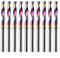 EU_HOZLY Fraise en bout CNC à une flûte, tige 3.175mm, diamètre de coupe 3.175mm, longueur de coupe 12 mm, fraise à revêtement DLC pour aluminium